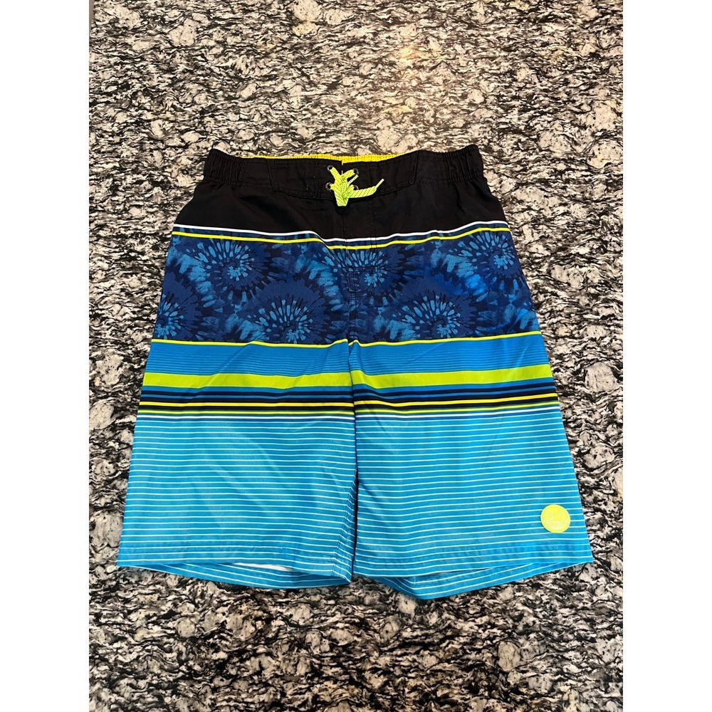 ZeroXposur Epic Board Shorts Boys XL(18-20) Blue Striped Skate Surf Swim Wear